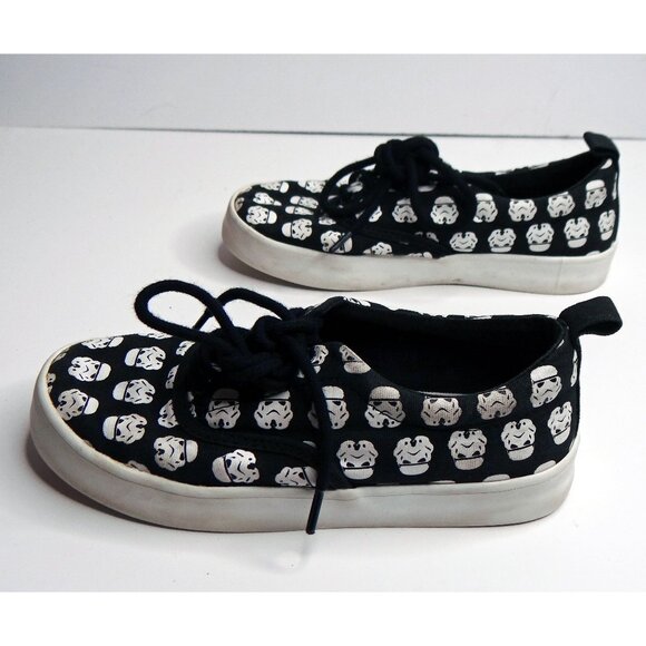Star Wars | Gap Kid Stormtroopers Graphic Boy Black & White Sneakers Size 13 - Picture 4 of 9
